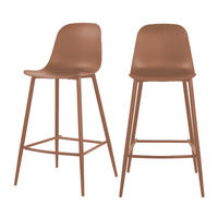 BARHOCKER - Plastik - Terrakotta - 4er-Set - Terracotta, Kunststoff (48/92/50cm) - Drawer