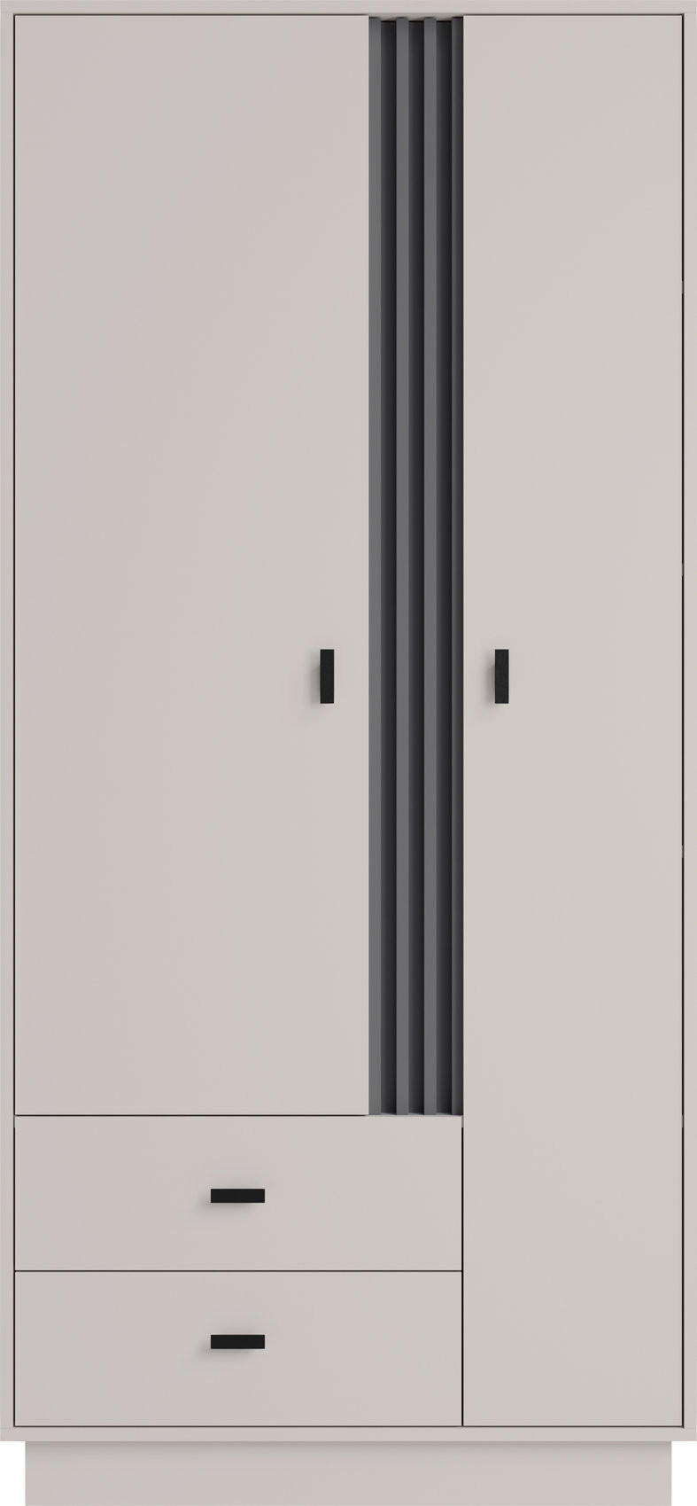 DREHTÜRENSCHRANK PUNTO 90/195/60cm 2-türig Kaschmir - Kaschmir, Holzwerkstoff (90/195/60cm) - MASSENO