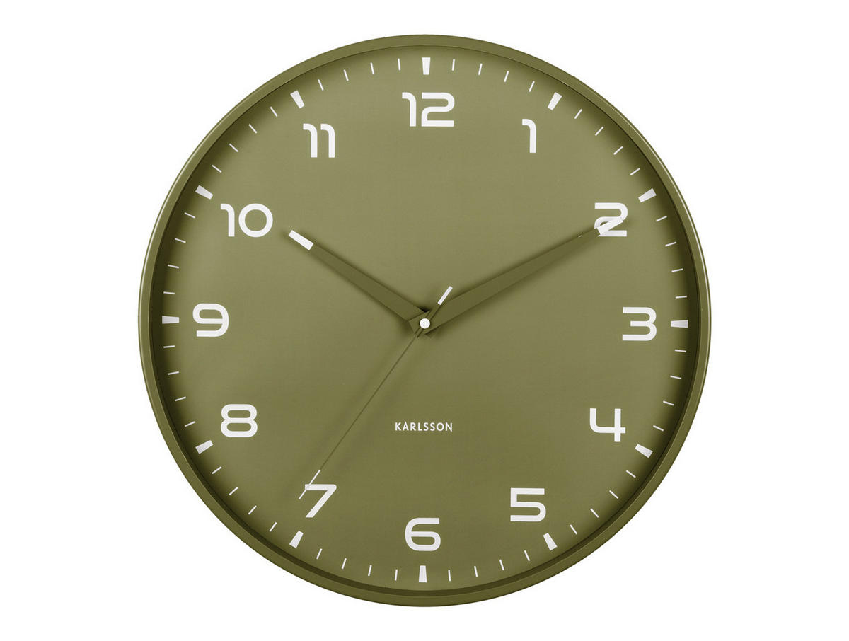 WANDUHR Orgullo Ø40 cm - Grün, Metall (40/4.3/40cm) - Karlsson