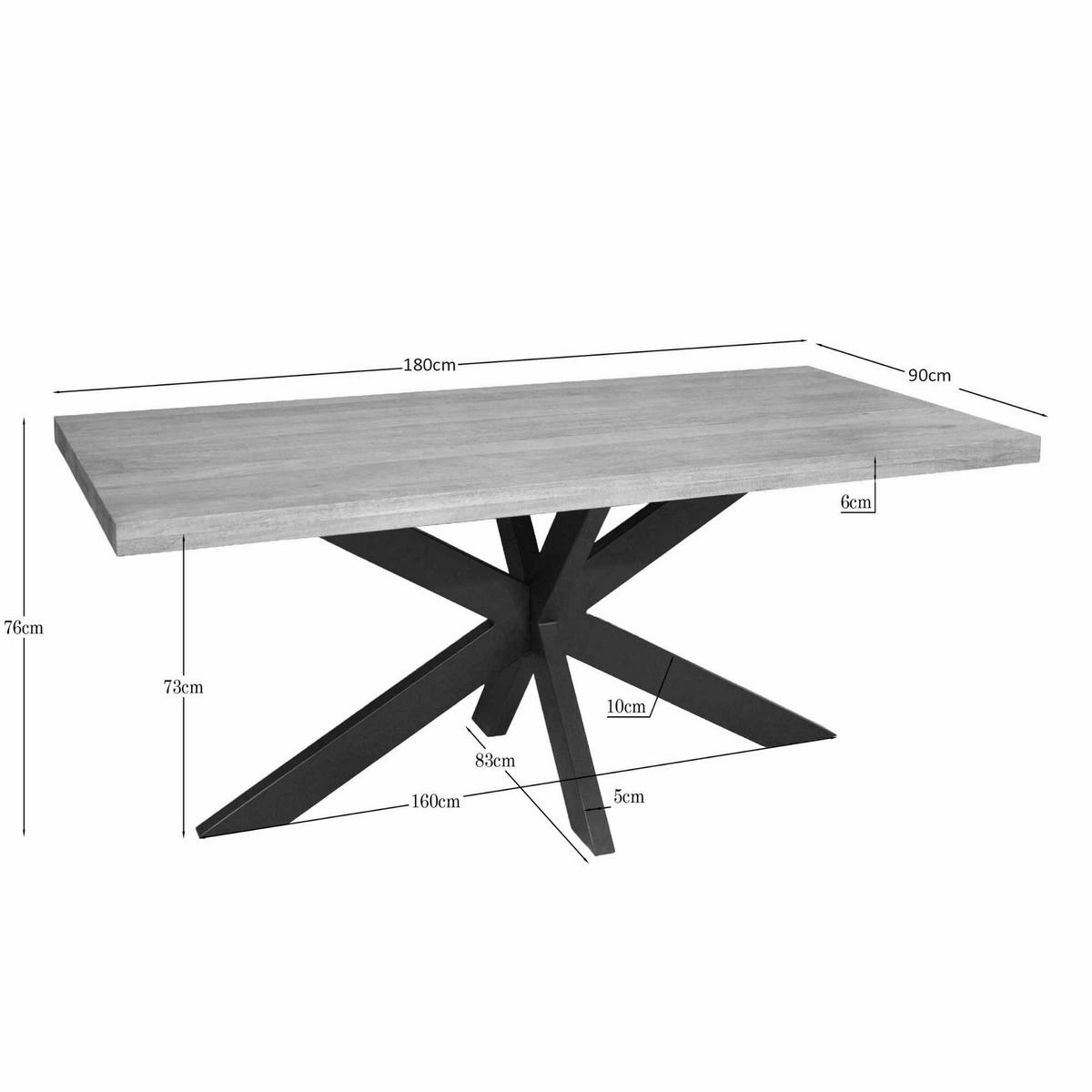 ESSTISCH Dakota Braun 90/180/76 cm - Braun, Holz (90/180/76cm) - Starfurn
