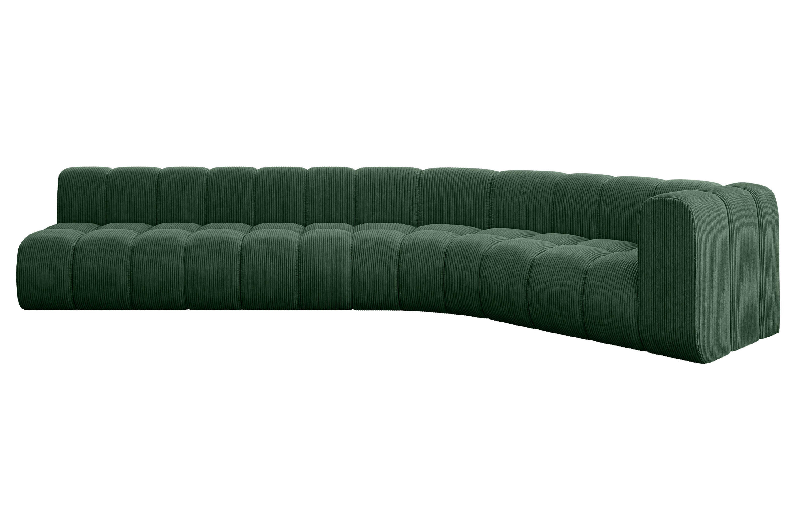 ECKSOFA modulares Sofa Karex-L2 - 399x194x70 cm Grün - Grün, Holzwerkstoff/Textil (399/194cm) - ALTDECOR
