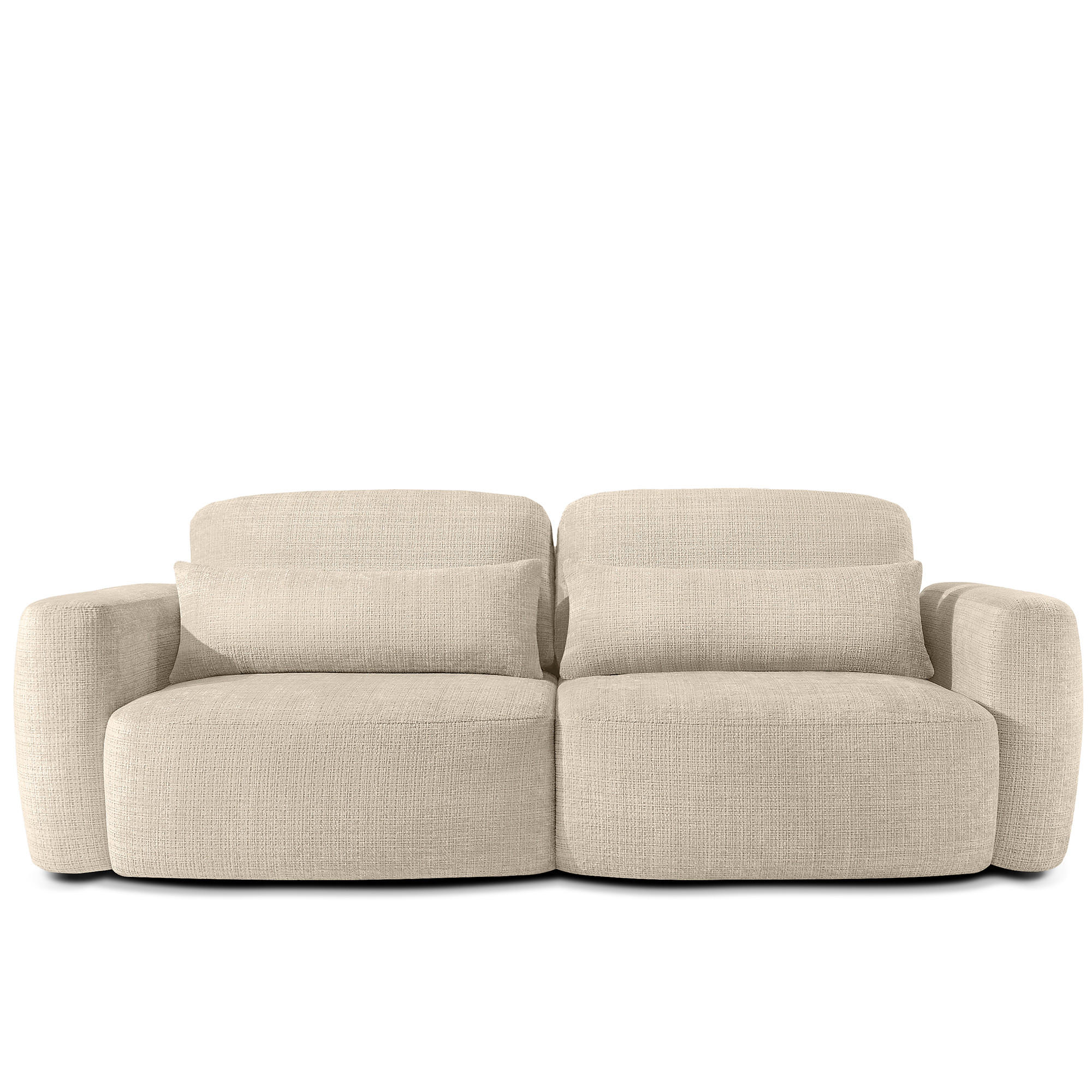 SOFA 3 ELOSA - Creme, Holz/Textil (245/85/115cm) - KONSIMO®