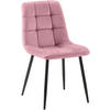 STUHL Samt Rosa - Schwarz/Rosa, Textil/Metall (45/84/55cm) - CLP