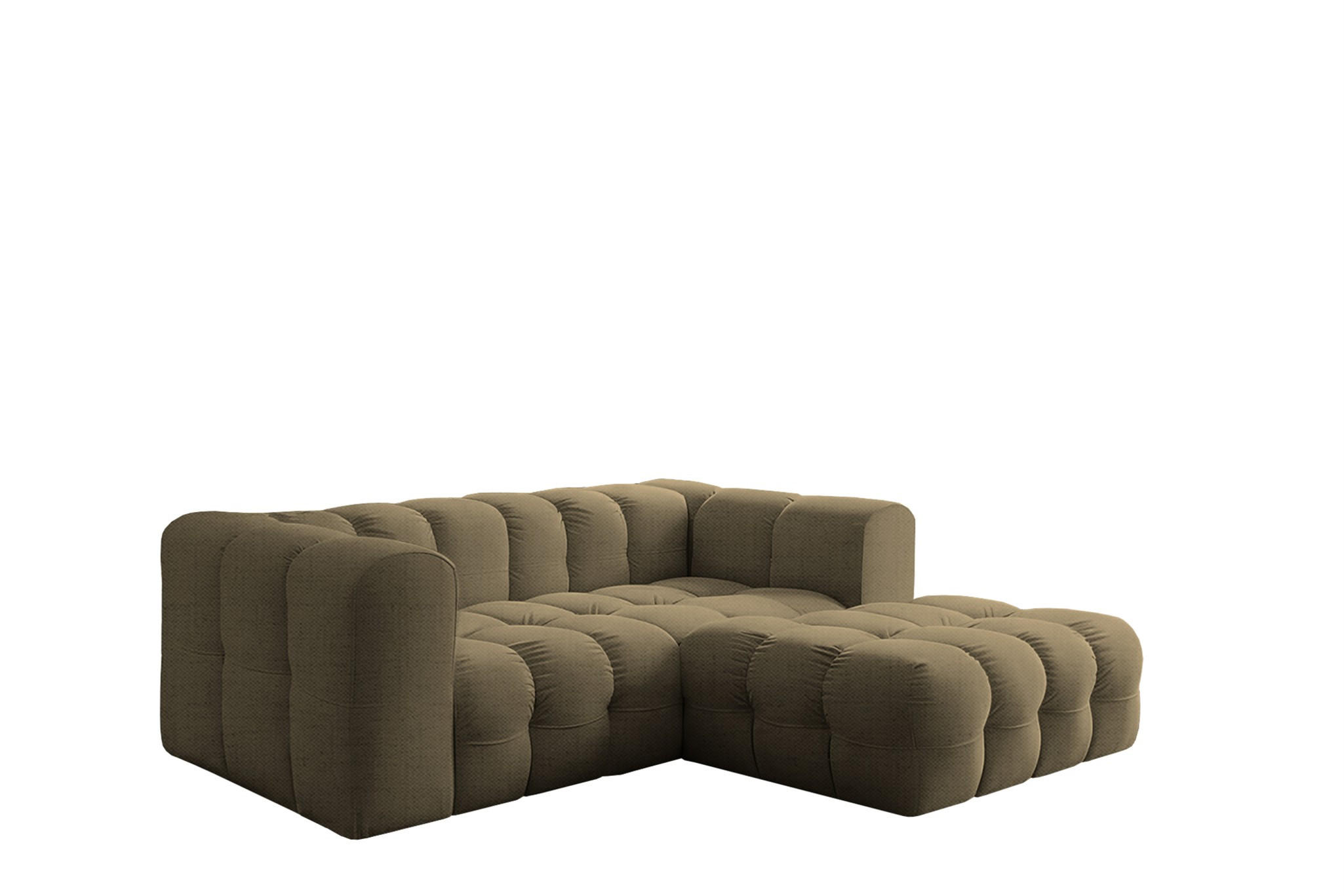ECKSOFA Solvie Xs In Moly - Grün, Holzwerkstoff/Textil (239/193cm) - Fun Möbel