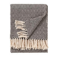 BAUMWOLLDECKE Jasmin Schwarz 125x150 cm - Schwarz, Textil (125/150cm) - benuta Nest