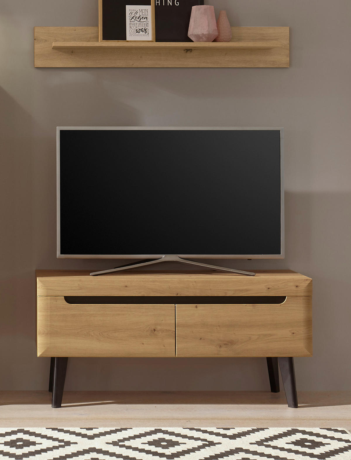 WANDBOARD Eiche Artisan 107 x 17 cm, Wandregal skandinavisch - Eichefarben, Holzwerkstoff (107/17/19cm) - Furn.Design