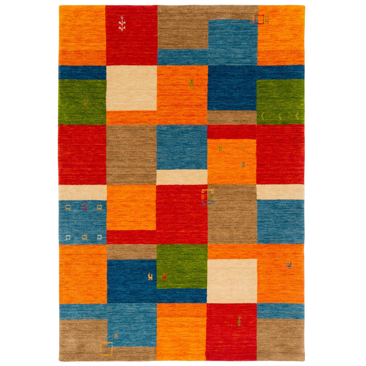 NATUR WOLLE TEPPICH GABBEH ESTA - Türkis, Textil (70/300cm) - Pergamon