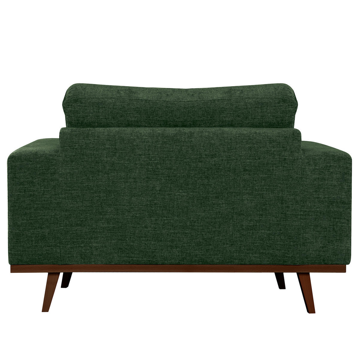 SESSEL - Dunkelgrün/Buchefarben, Buchenholz/Textil (122/81/88cm) - home24