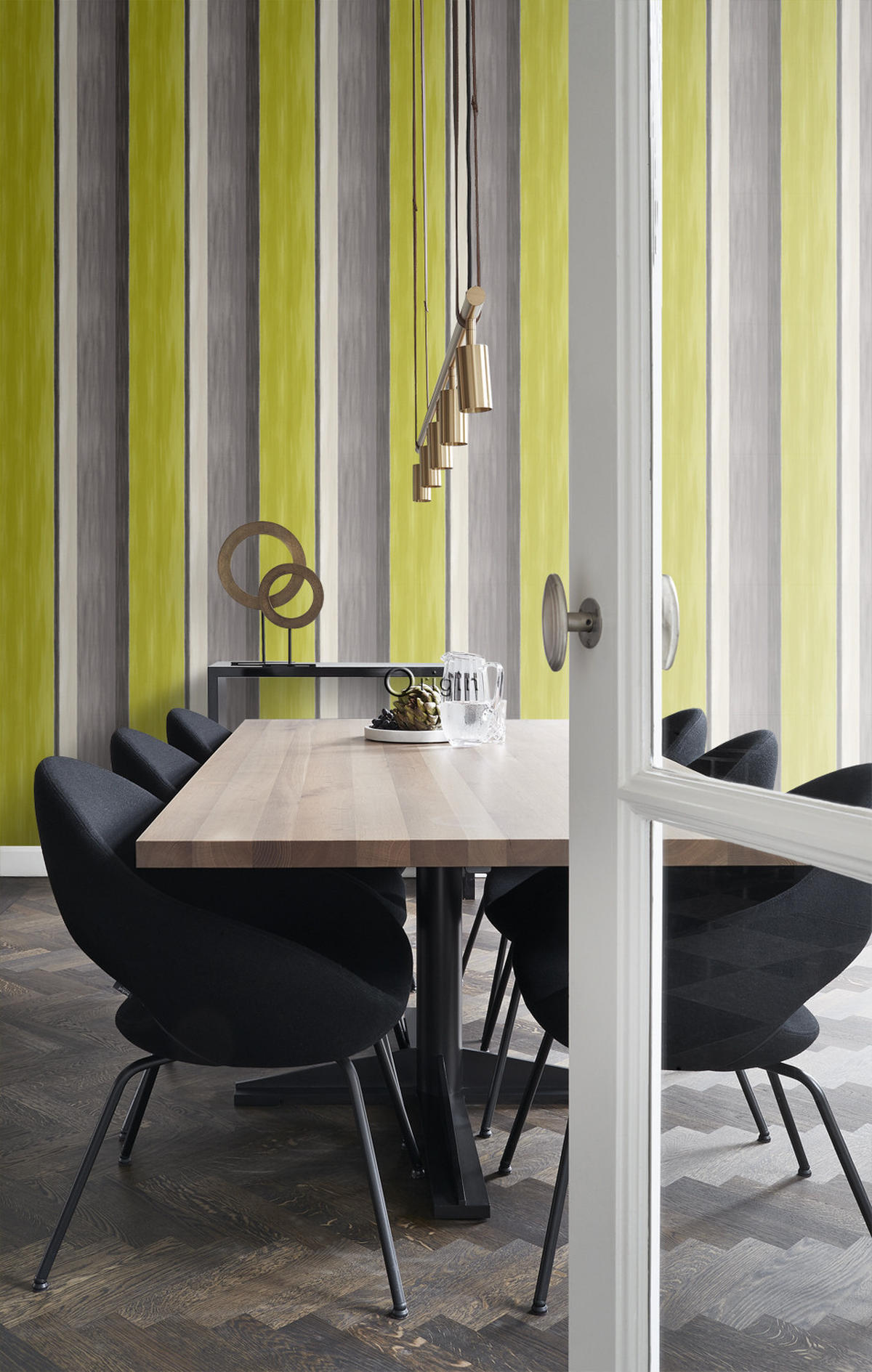 TAPETE Streifen 53 cm x 10.05 m - Gelb, Papier (53/1000cm) - Origin Wallcoverings