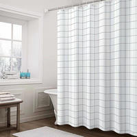 DUSCHVORHANG Polyester 80 x 180 cm wasserdicht antibakteriell maschinenwaschbar Badezimmer Unikat - Weiß, Kunststoff (80/180cm) - MCBOSON