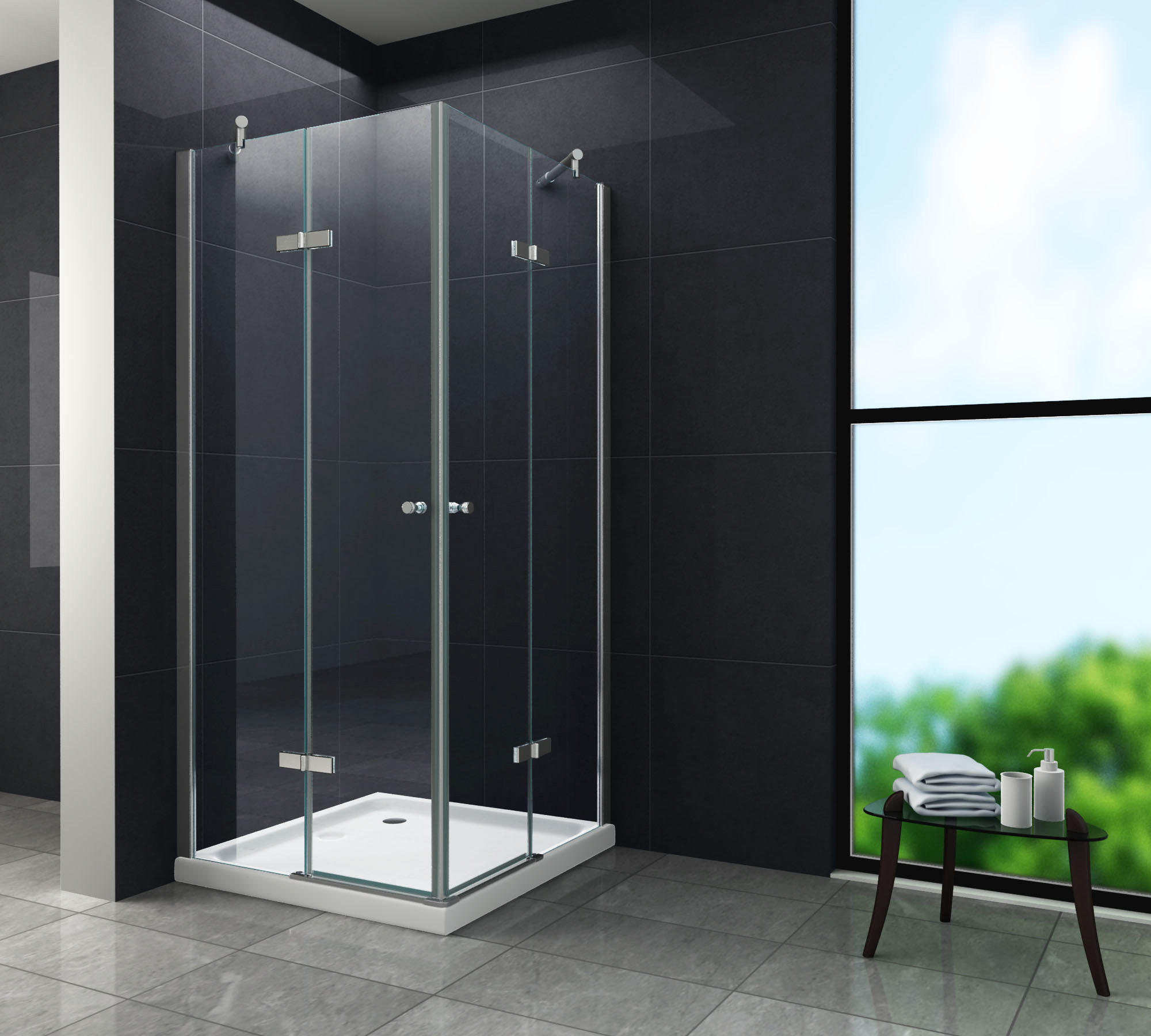 Glasdeals Duschkabine Klar 80x195x80 cm