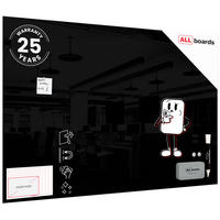 GLASBOARD - Schwarz 150x100cm - Schwarz, Glas (150/100/0.7cm) - ALLboards