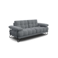SOFA BUBBARA 2,5-Sitzer, dunkelgrau - Dunkelgrau/Schwarz, Holz/Textil (215/87/96cm) - Courtois Laville