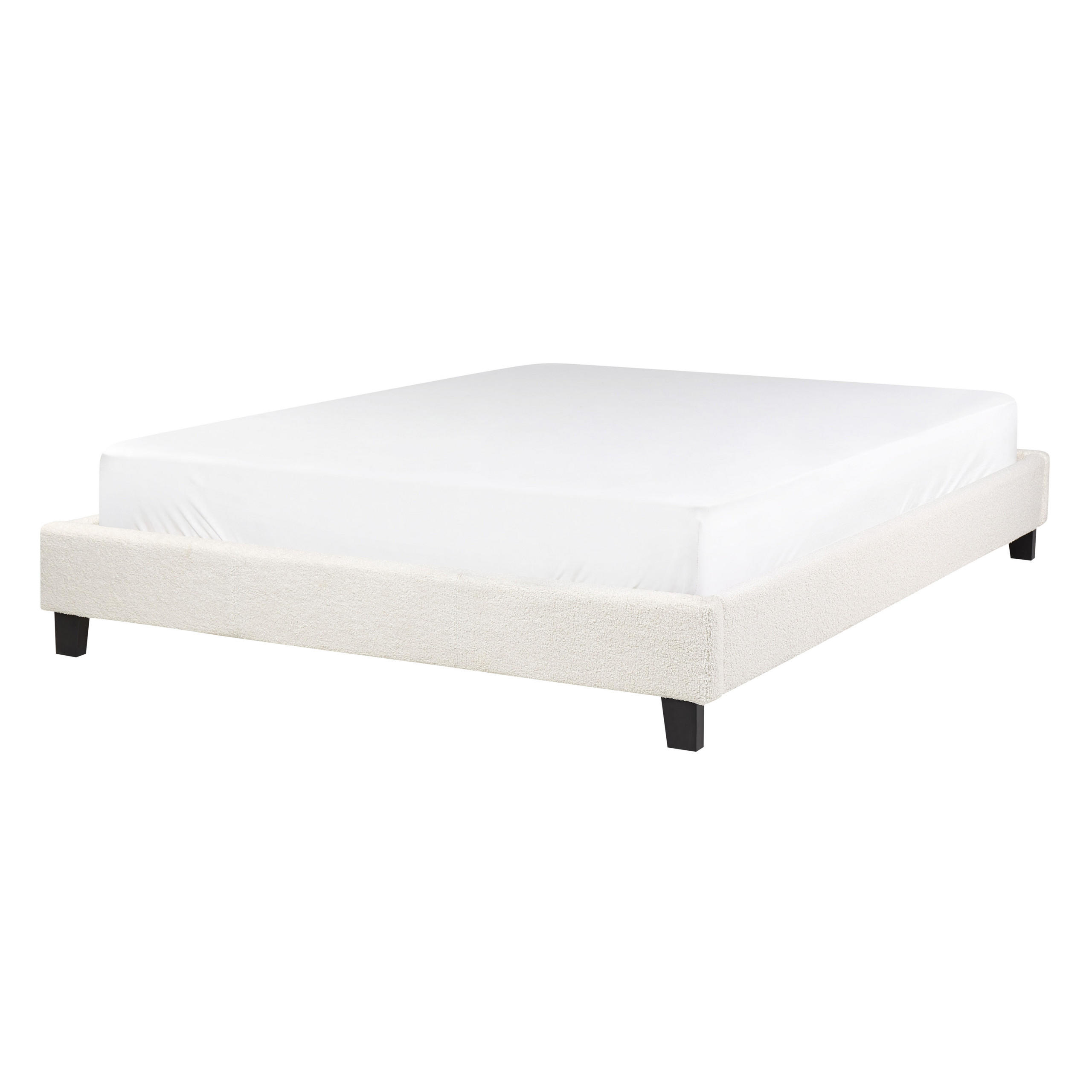 POLSTERBETT mit Lattenrost 140x200 cm Beige Roanne - Creme, Textil (140/200cm) - Beliani