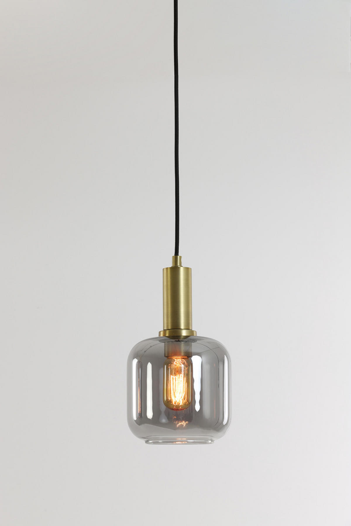 HÄNGELAMPE Lekar Bronze Ø21/37 cm - Bronzefarben, Glas (21/21/37cm) - Light & Living