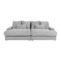 SOFA ohne Schlafmöglichkeit - 4 Personen - Samt - Grau - Grau, Textil (266/90/151cm) - Vente-Unique