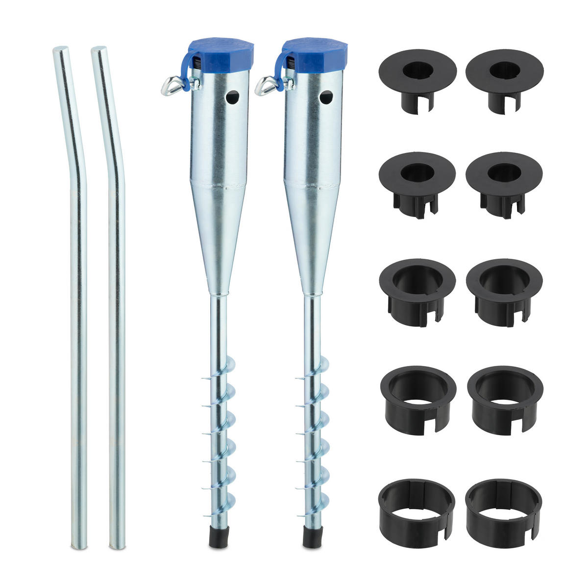 2XZEMNICÍ zásuvka - stříbrná, kov/plast (7/56/10cm) - Relaxdays