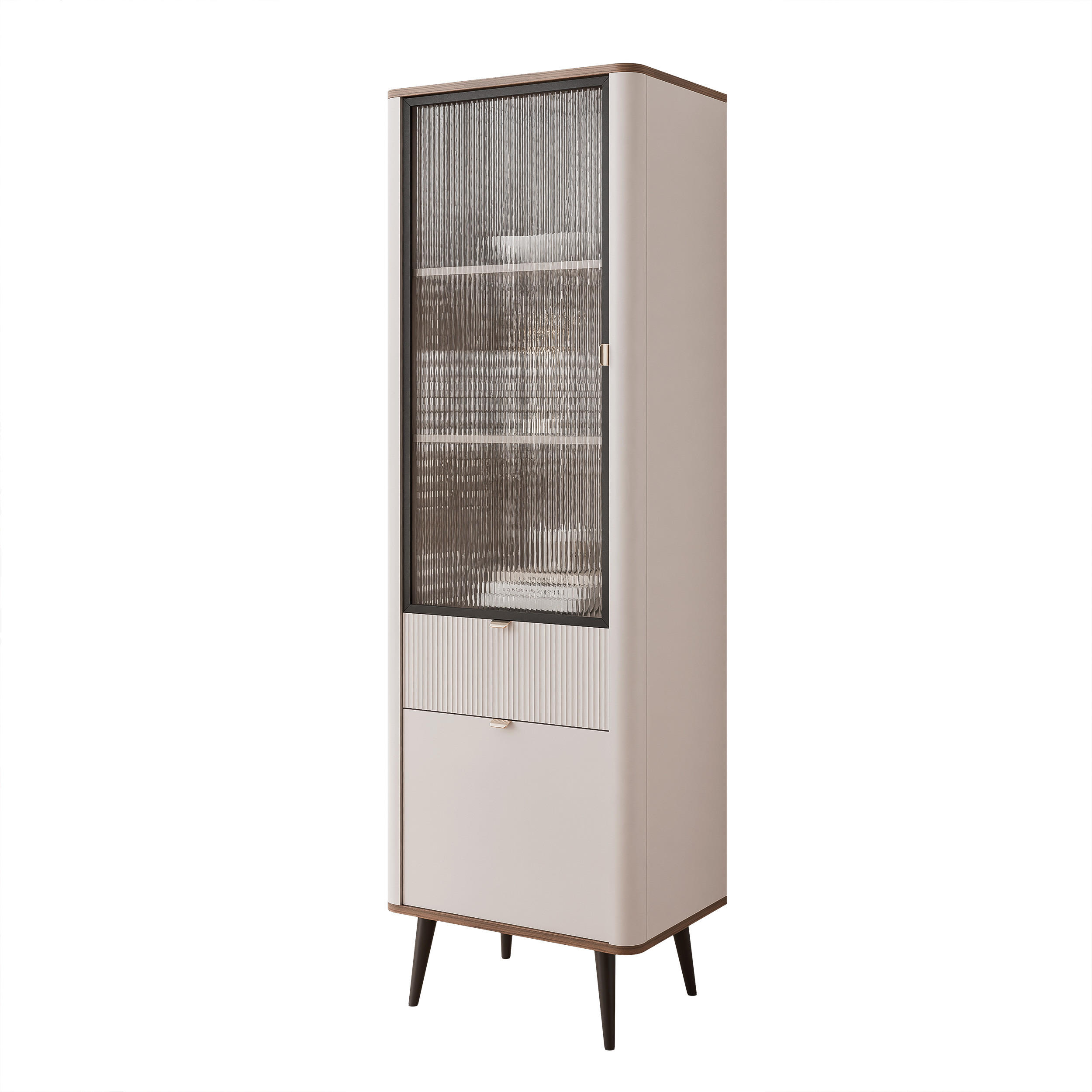 VITRINE NAVANI 60 cm Kaschmir Nussbaum - Kaschmir, Holzwerkstoff (60/191/40cm)