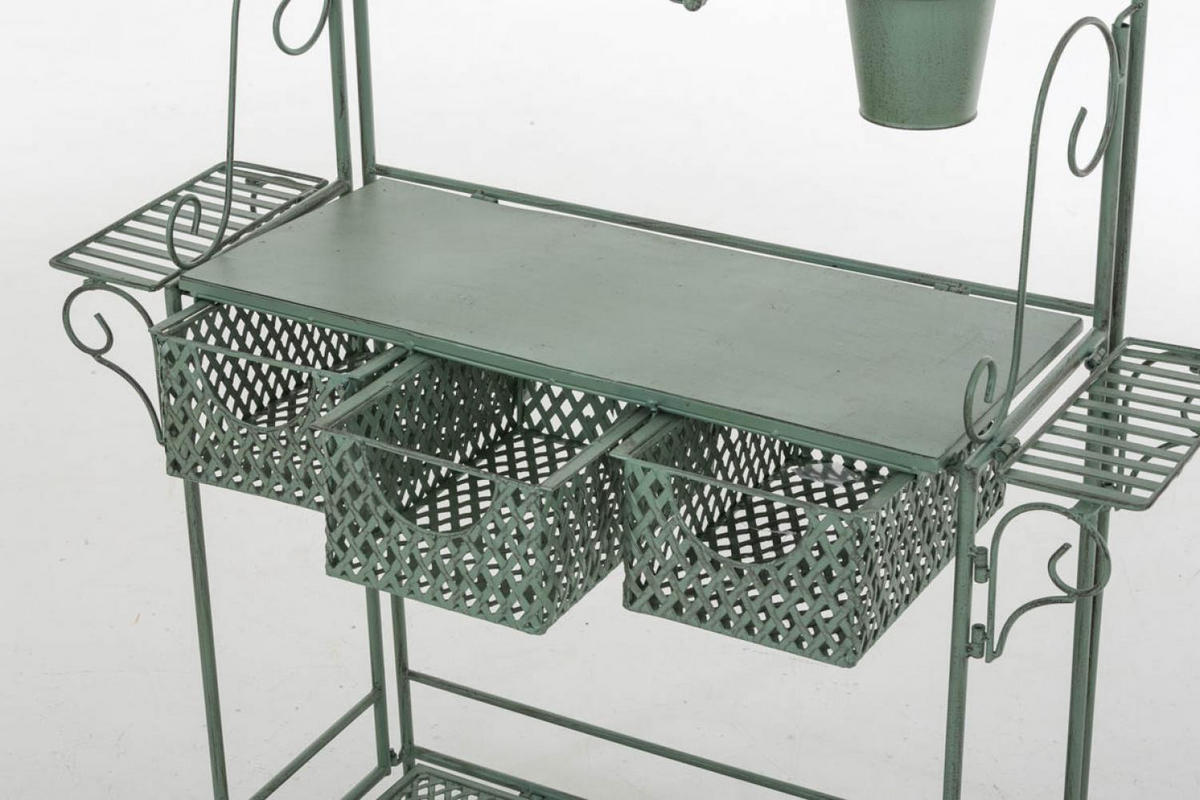 STANDREGAL Metall Antik-Grün - Grün, Metall (94/149/30cm) - CLP