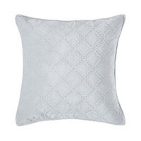 KISSENHÜLLE Samt gesteppt, Eternity-Rings 45/45 cm - Grau, Textil (45/45cm) - Homescapes