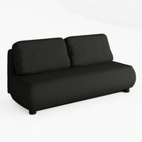 SOFA LUMIO Dunkelgrau Bouclé-Stoff mit Schlaffunktion und Bettkasten - Dunkelgrau, Holz (209/96/96cm) - Barchello