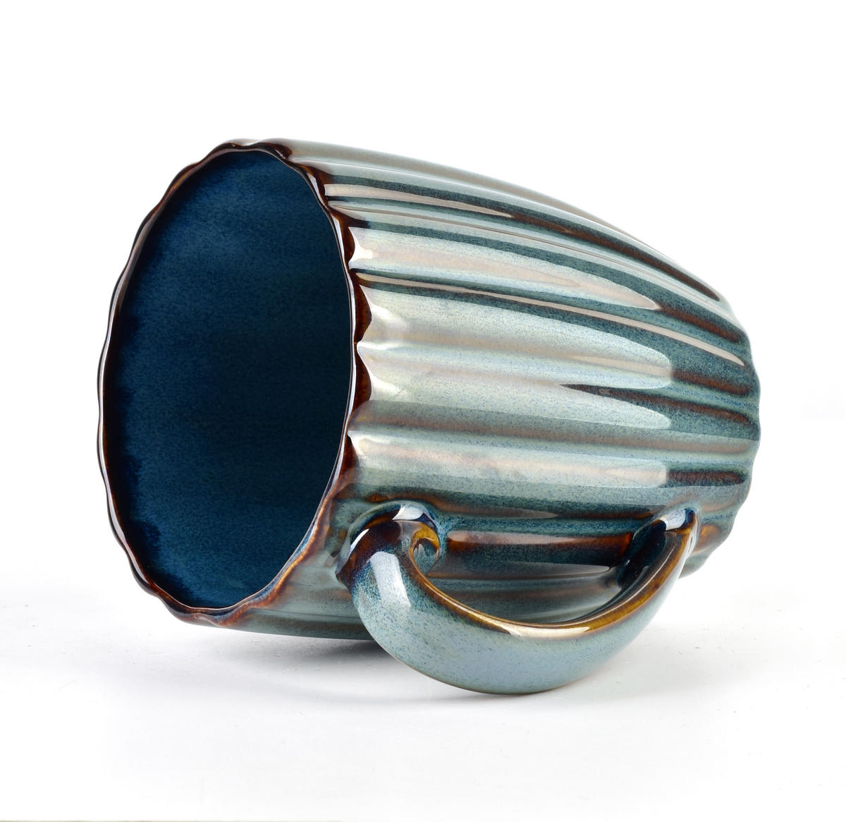 BECHER Evie Blau 8.7/11.5/10 cm Keramik - Blau, Keramik (0.36L) - Mondex