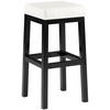 BARHOCKER Lederlook Weiß - Schwarz/Weiß, Textil/Metall (37/78/37cm) - CLP