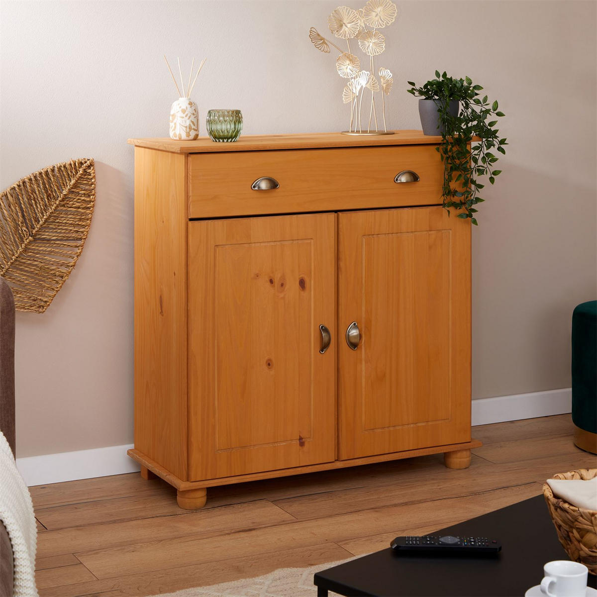 KOMMODE COLMAR - Kieferfarben, Holz (90/97/39cm) - IDIMEX