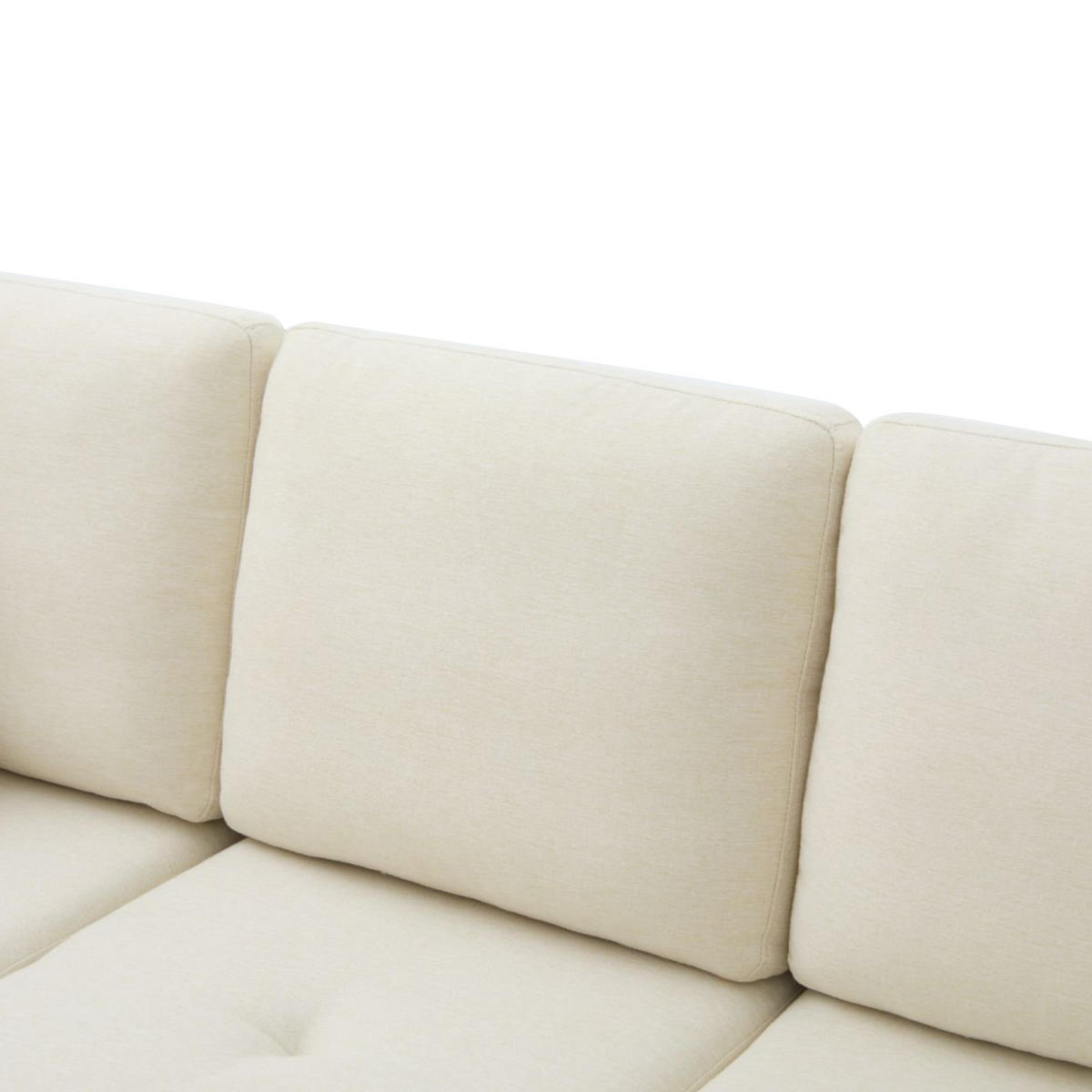3-SITZER ECKSOFA Leinen Hellbeige mit Chaiselongue - Beige, Kunststoff/Textil (166/118cm) - WISHDOR