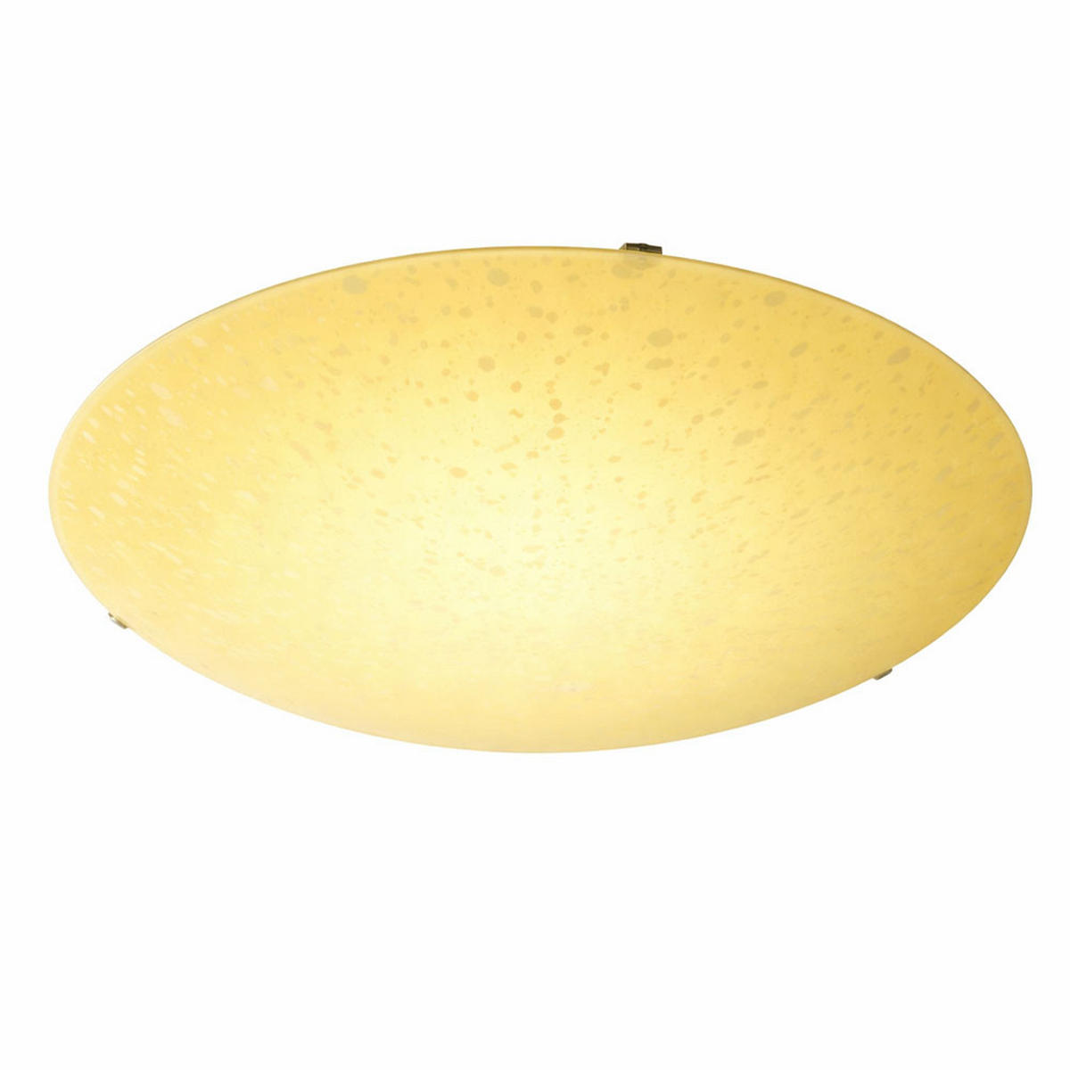 LED DECKENLEUCHTE Metall Gelb - Gelb, Glas (39.5/39.5/8cm)