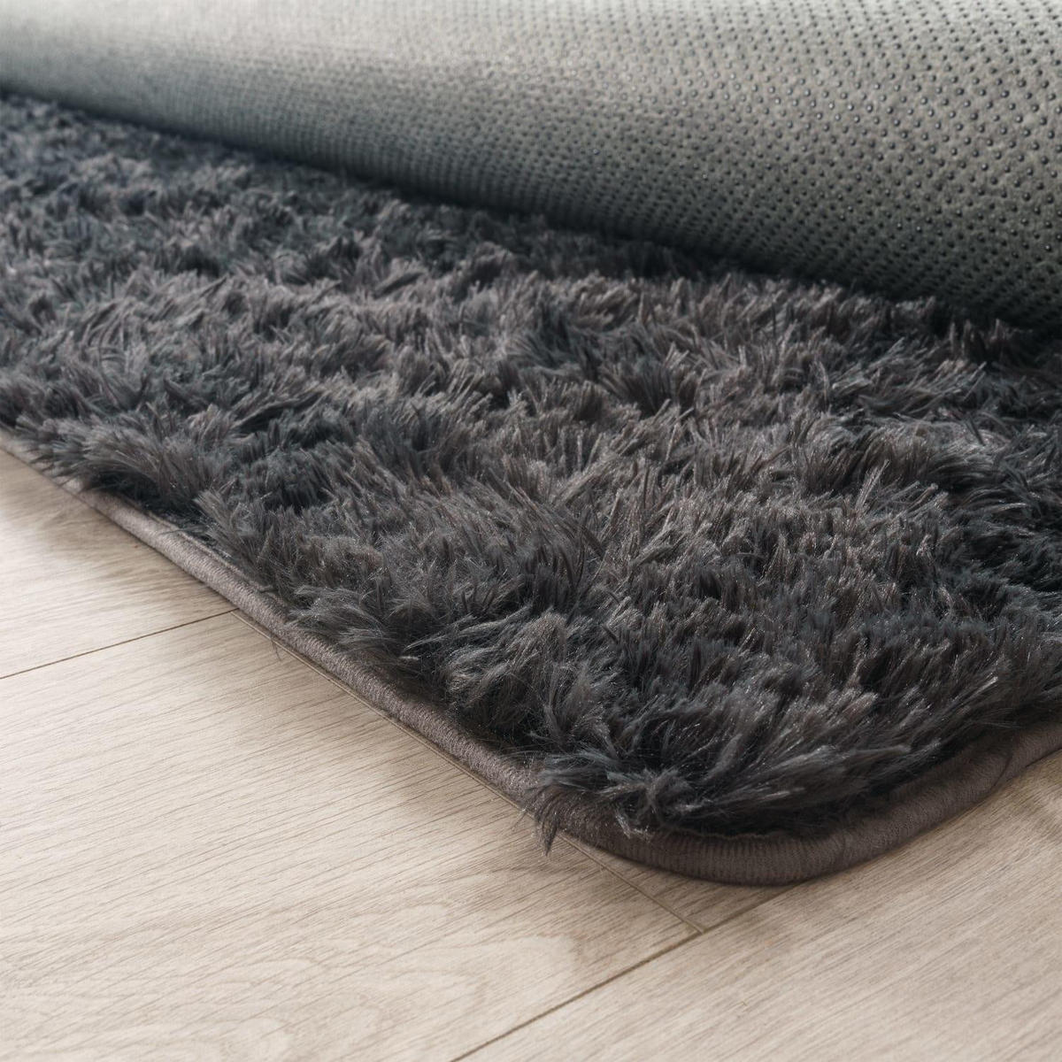 HOCHFLORTEPPICH 120/120 cm Silky 591 - Anthrazit, Kunststoff (120/120cm) - Paco Home