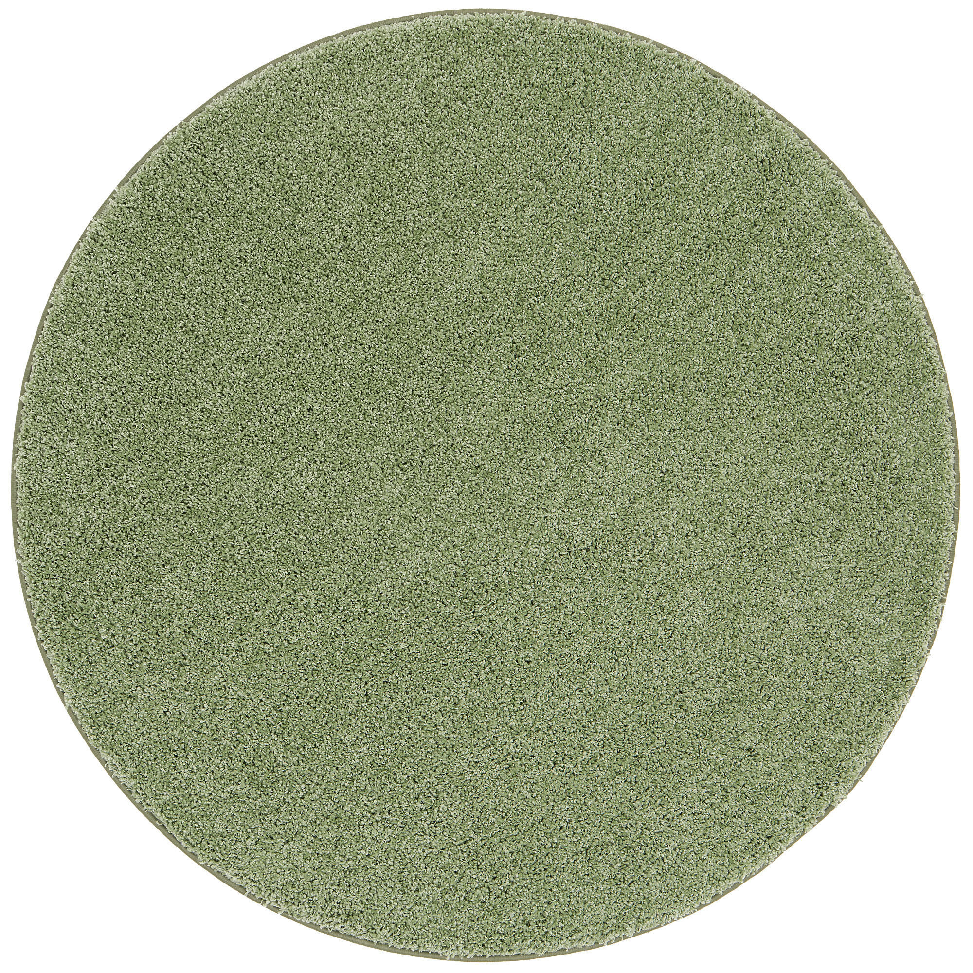 LUXUS HOCHFLOR LANGFLOR TEPPICH MILANO RUND - Mintgrün, Textil (100/100cm) - Snapstyle