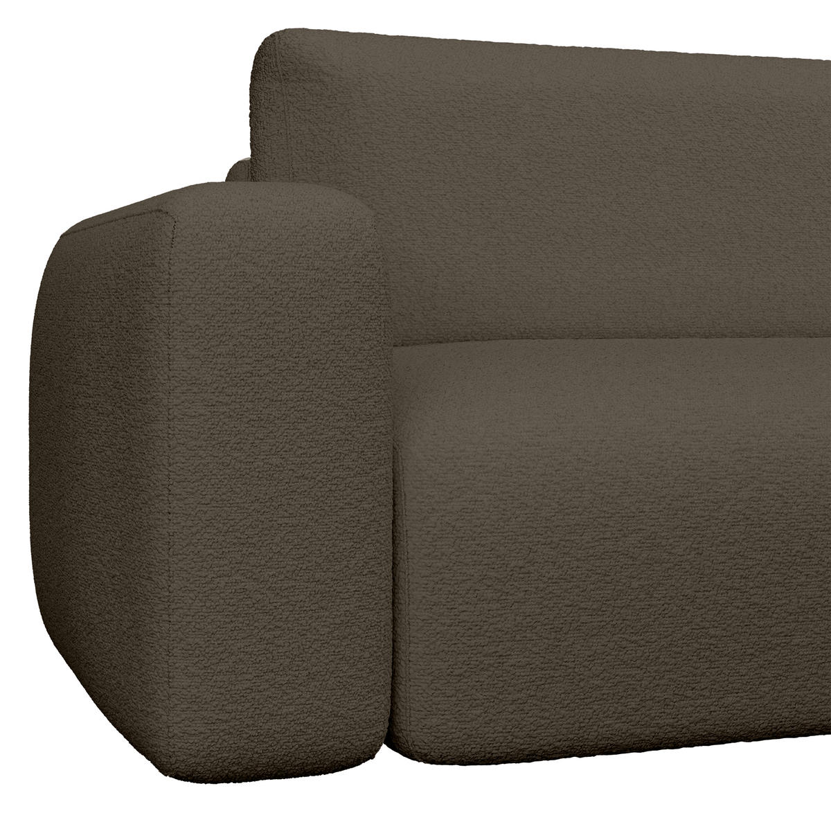 ECKSOFA TALW L mit Schlaffunktion, Dunkelbraun - Dunkelbraun, Textil (294/185cm) - Fedve