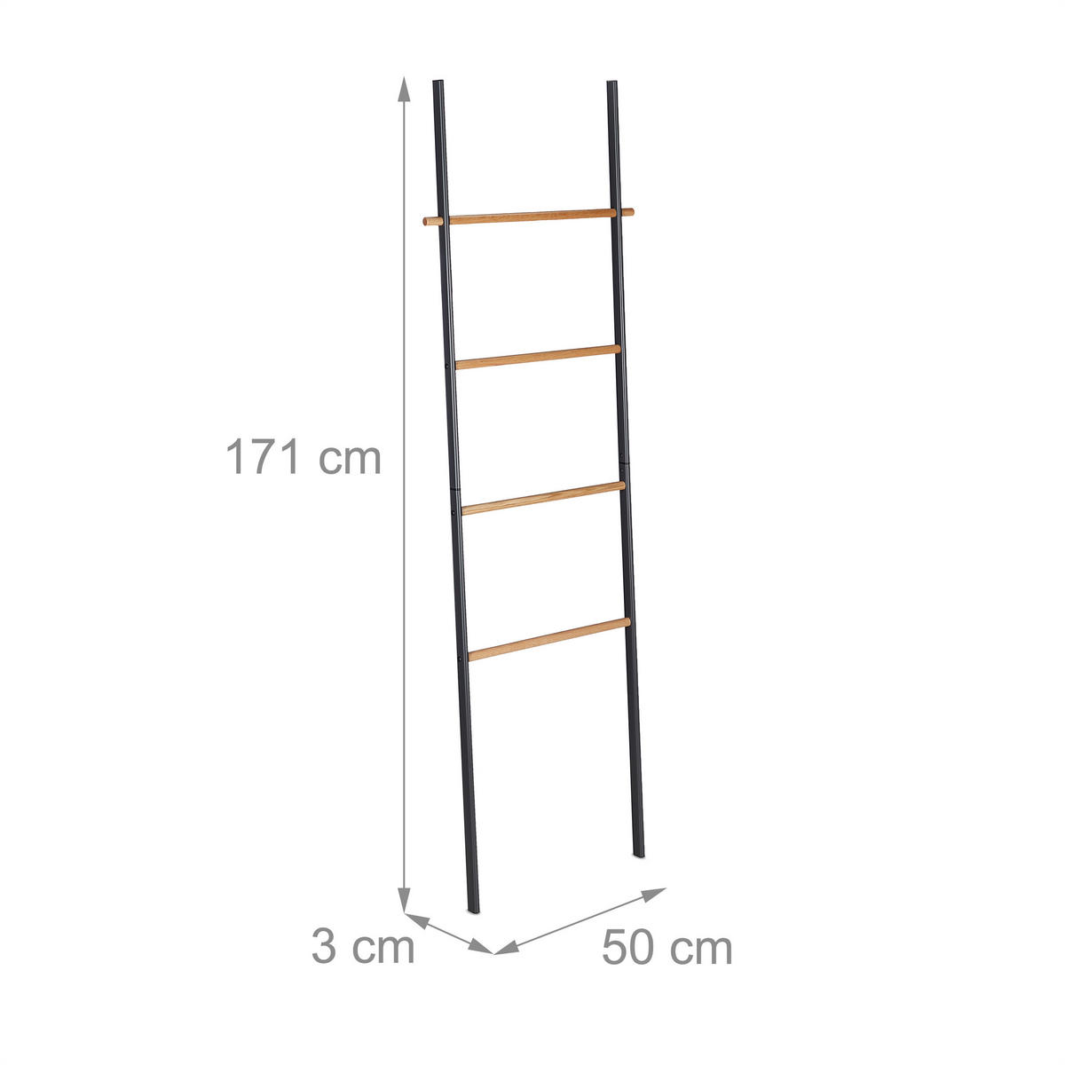 UTERÁKOVÝ stojan - viacfarebná, kov/drevo (50/171/3cm) - Relaxdays