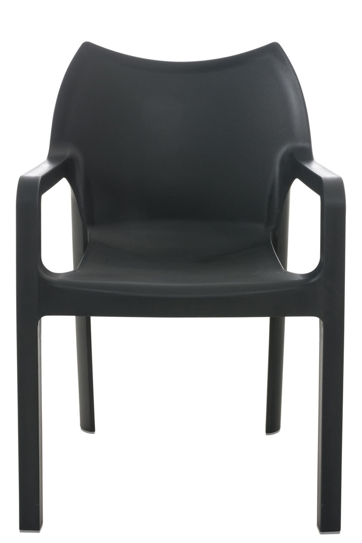 GARTENSTUHL 2er Set Kunststoff dunkelgrau - Dunkelgrau, Kunststoff (57/84/53cm) - CLP