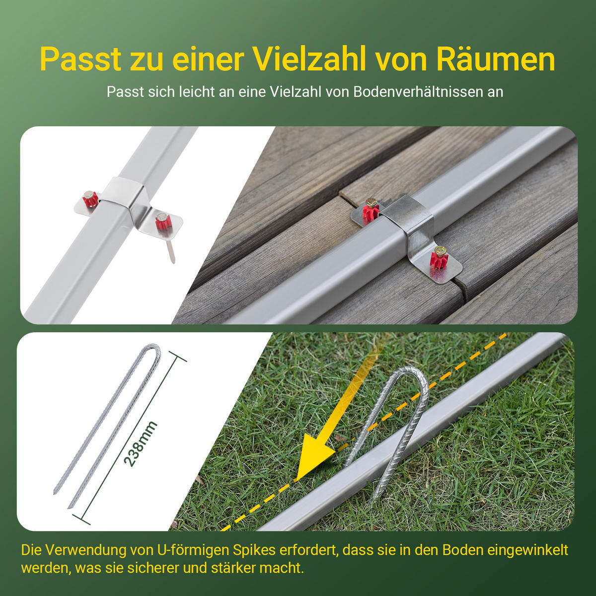 FAHRRADGARAGE Grau - Grau, Metall (120/163/176cm) - SoBuy