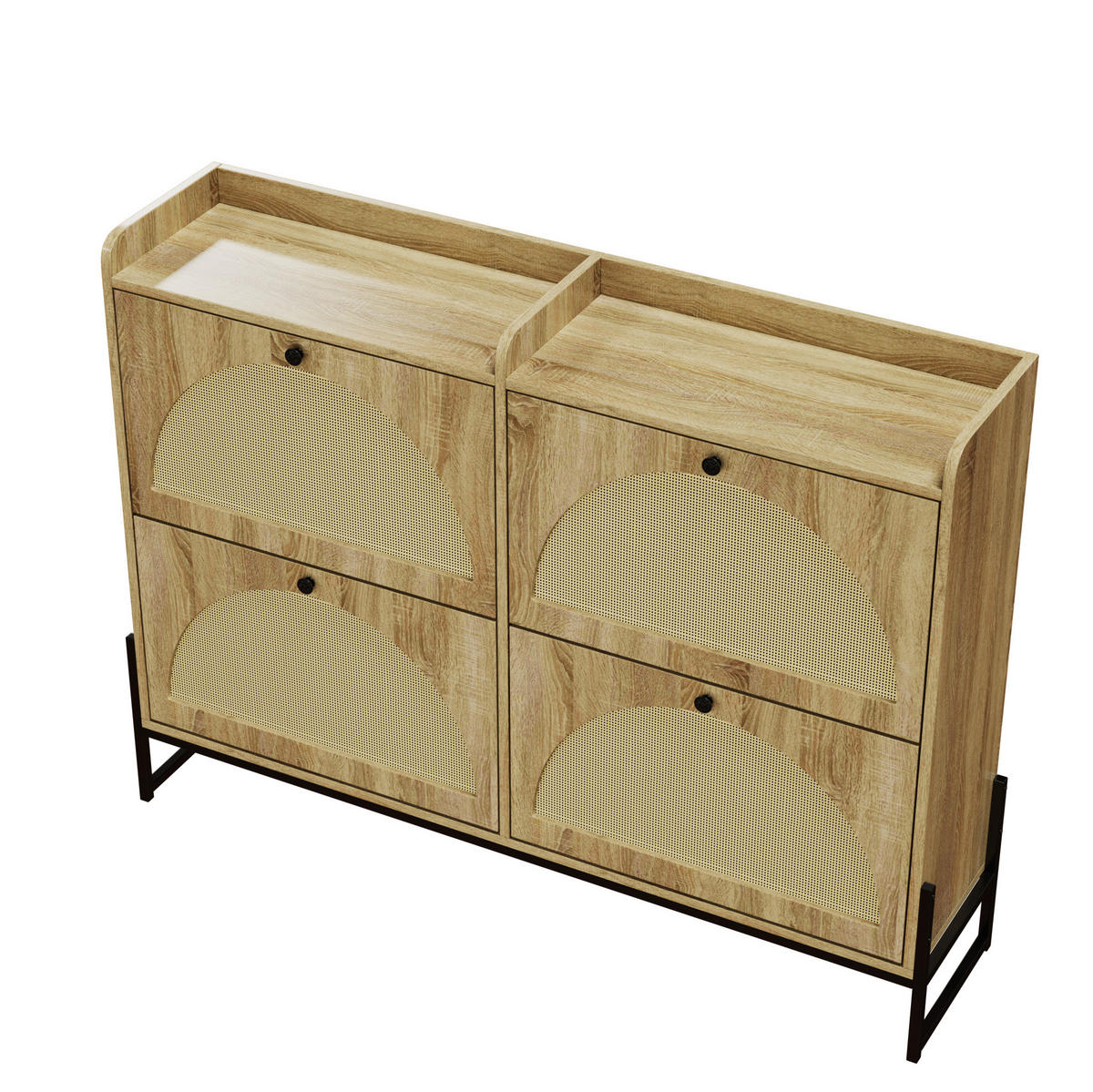SCHUHSCHRANK 121 x 25 x 91,5 cm Holzoptik Natural - Naturfarben, Holzwerkstoff (25/91.5/118cm) - Beauniv