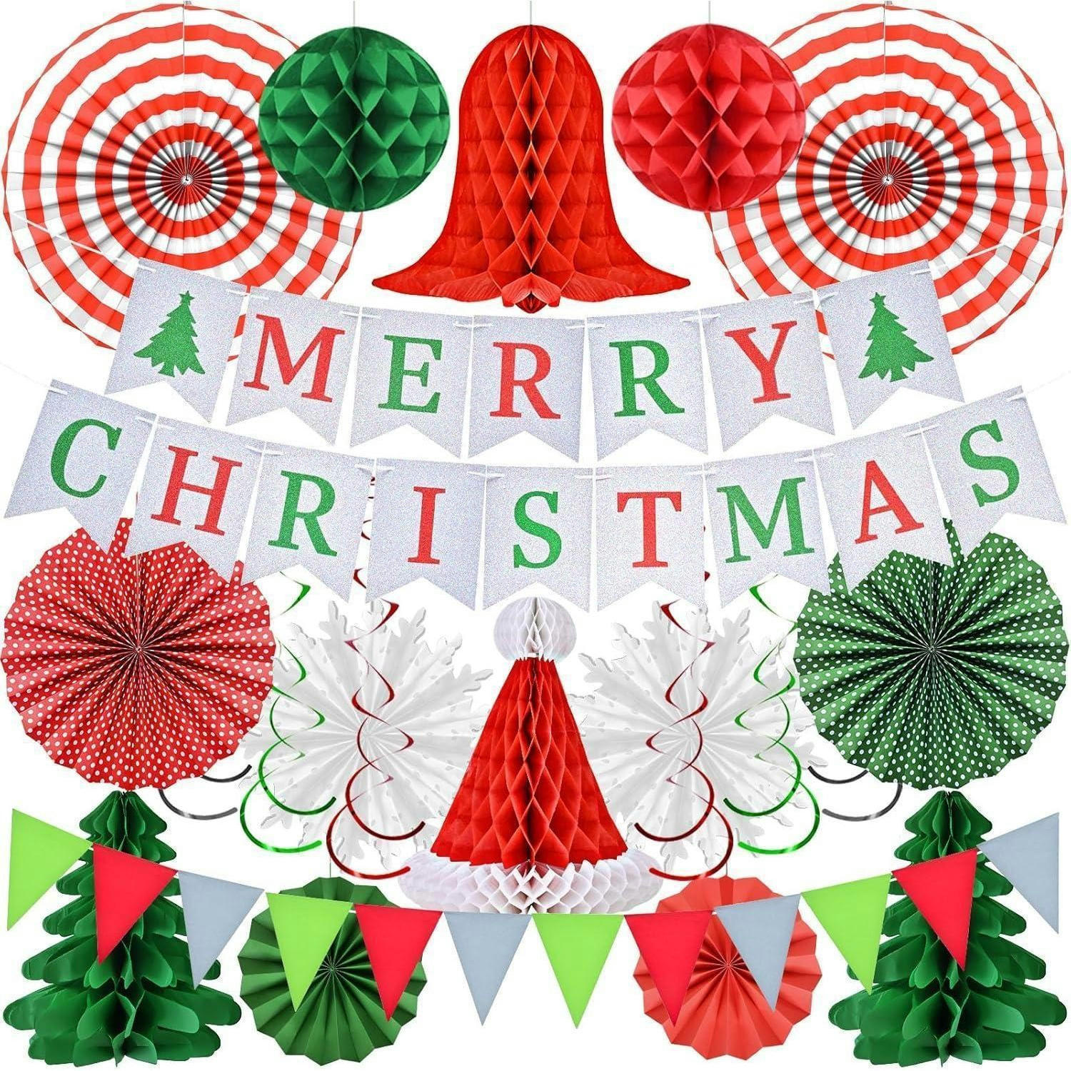 WEIHNACHTSDEKO Set 26-teilig - Multicolor, Papier (25.4cm)