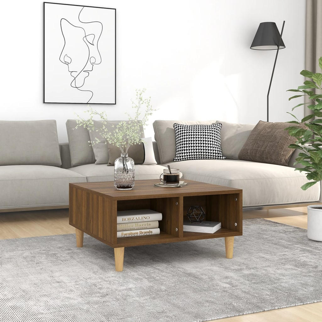 COUCHTISCH Braun Eichen-Optik 60x60x30 cm Holzwerkstoff - Braun, Holzwerkstoff (60/60/30cm) - furnicato