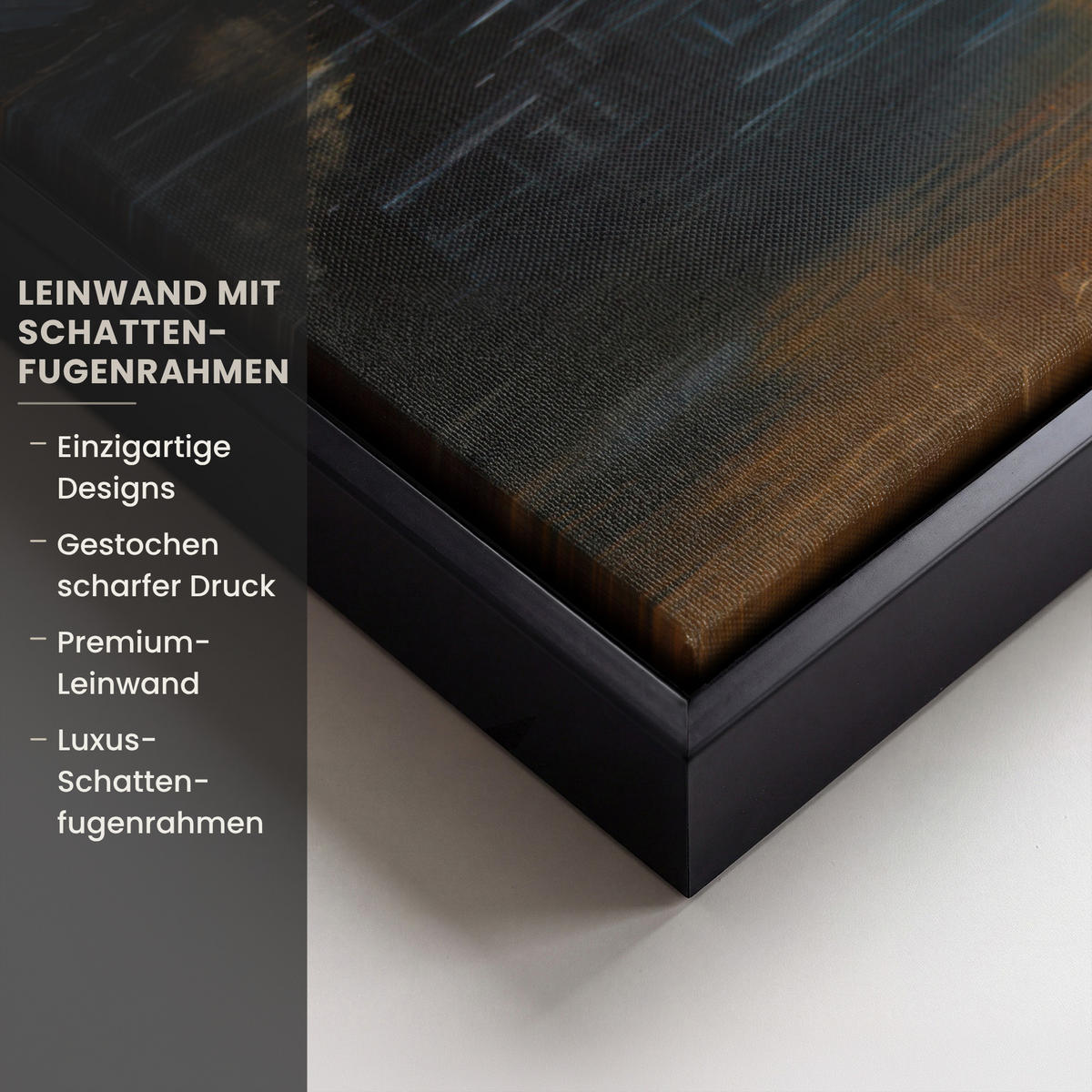 LEINWAND Bilder mit Rahmen - Bergkulisse mit goldenem Sonnenuntergang - 100x70 - Goldfarben, Textil (100/70cm) - MuchoWow