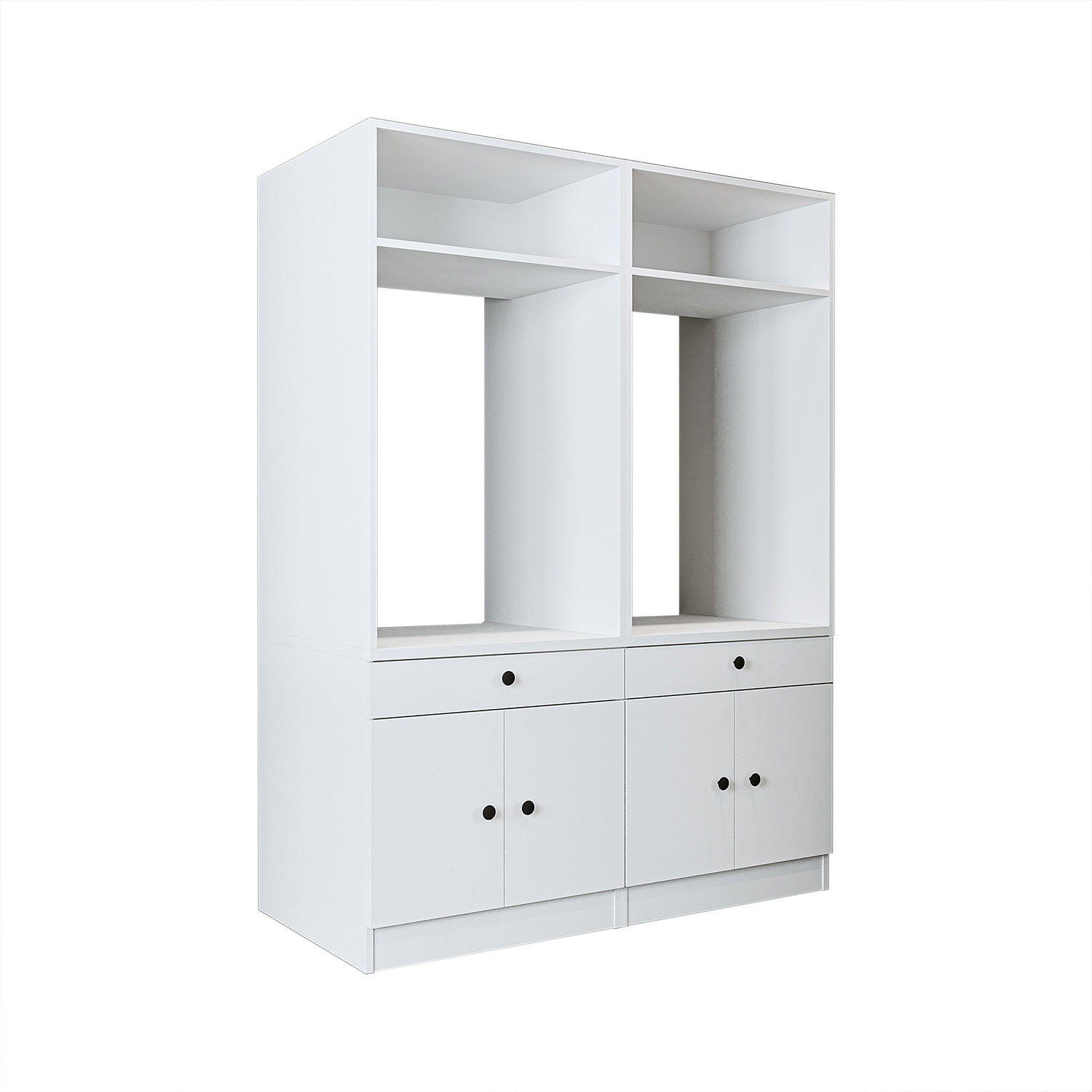 WASCHMASCHINENSCHRANK Serie 1 134cm Breit, 184cm Hoch - Weiß, Holzwerkstoff (134/184/67cm)