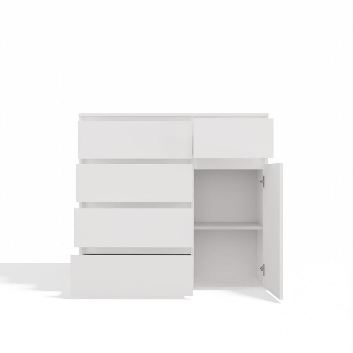 KOMMODE Weiß 100/93/40 - Weiß, Holzwerkstoff (100/93/40cm) - RAUMHIRSCH FURNITURE