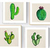 POSTER Set Mit 3 Kaktus 20X20cm Schwarzer Rahmen - Schwarz, Papier (20/5/20cm) - Nacnic