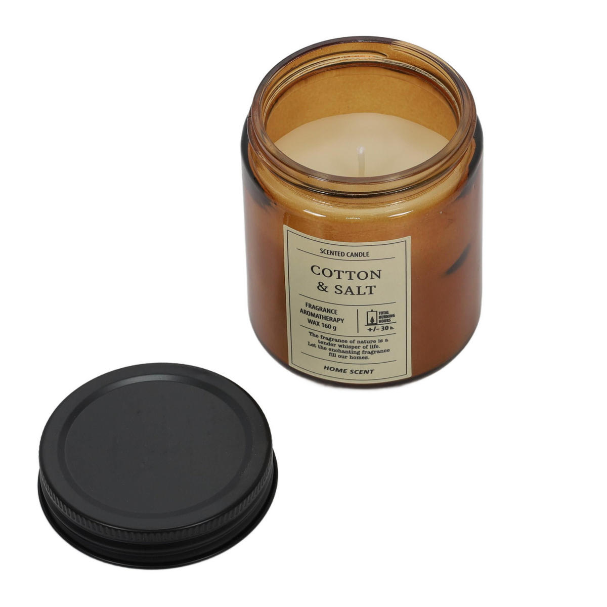 DUFTKERZE 30 Std. Brenndauer Home Scent 7,2/7,2/8,8 cm - Braun, Paraffin (7.2/8.8cm) - Home Styling Collection