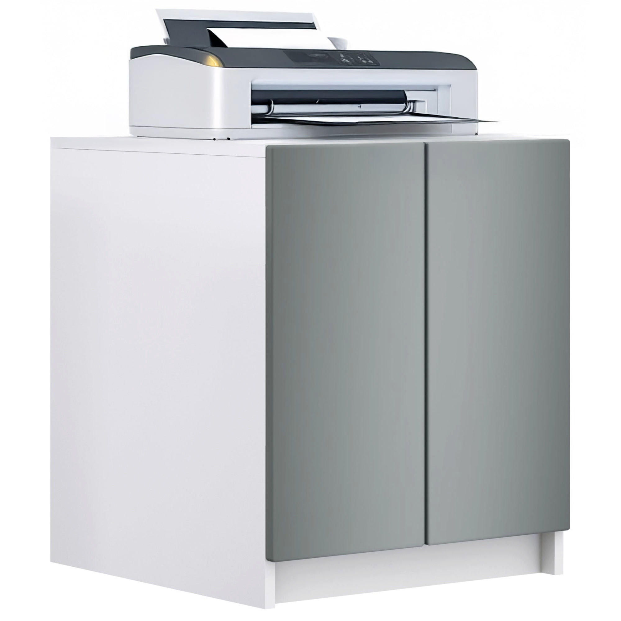 DRUCKERSCHRANK Elona, Druckerkommode mit Soft-Close & Push-to-Open, Home Office & Büro, Weiß/Anthrazit matt (51 x 60,5 x 54 cm) - Anthrazit, Holzwerkstoff (51/60.5/54cm) - InnoFurn
