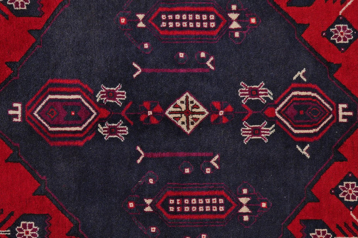 ORIENTTEPPICH handgeknüpft Afshar Rot 212/156 cm Schurwolle - Rot, Textil (156/212cm) - Looma