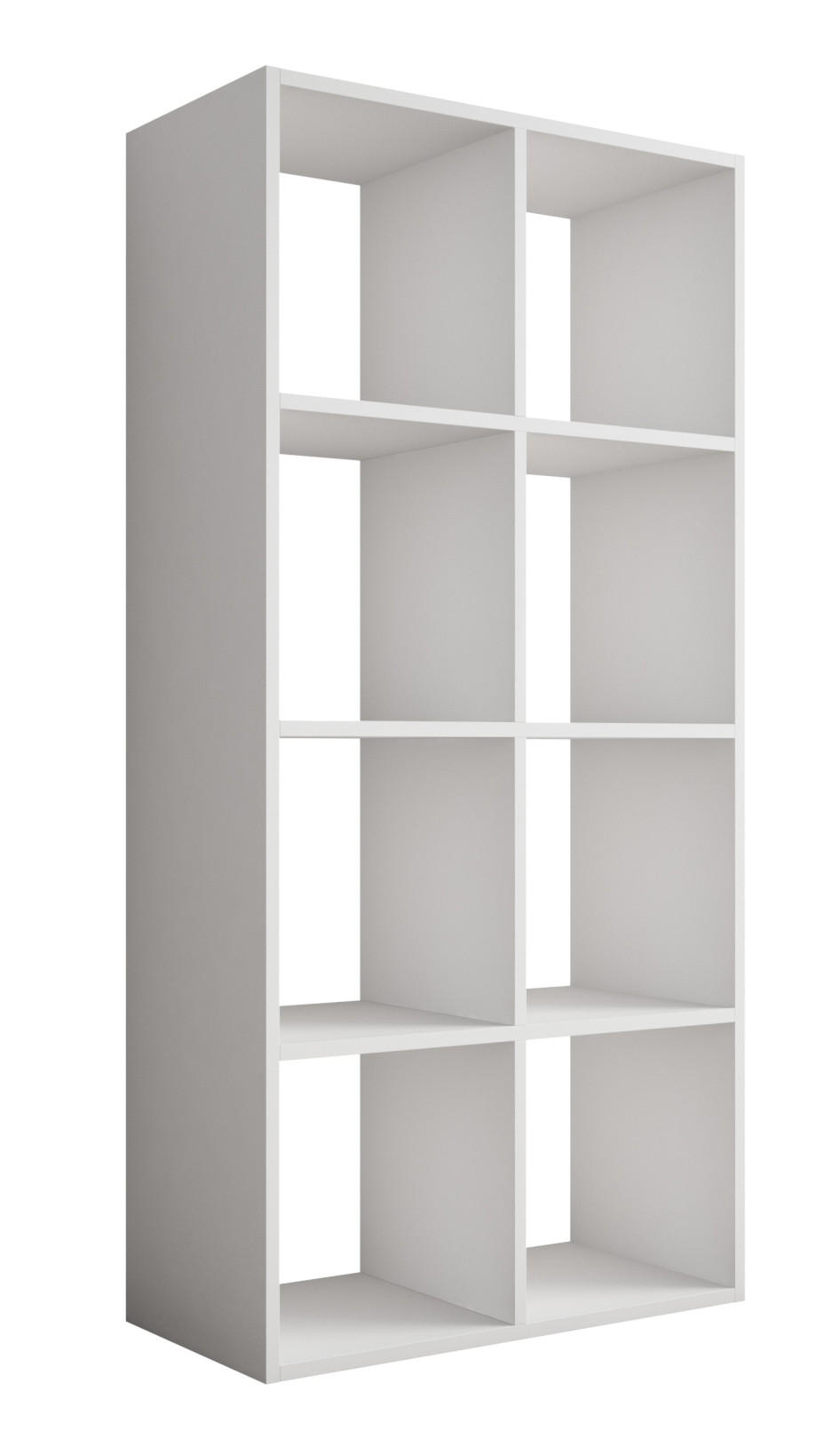 BÜCHERREGAL mit 8 Fächern – Farbe: Weiß – 147 × 74 × 30 cm, vertikale oder horizontal - Weiß, Holzwerkstoff (74/147/30cm) - 3XE LIVING