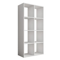 BÜCHERREGAL mit 8 Fächern – Farbe: Weiß – 147 × 74 × 30 cm, vertikale oder horizontal - Weiß, Holzwerkstoff (74/147/30cm) - 3XE LIVING