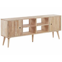 TV-MÖBEL Hellbraun CHANDLER 30/145/59 cm - Hellbraun, Holz (145/59/30cm) - Beliani