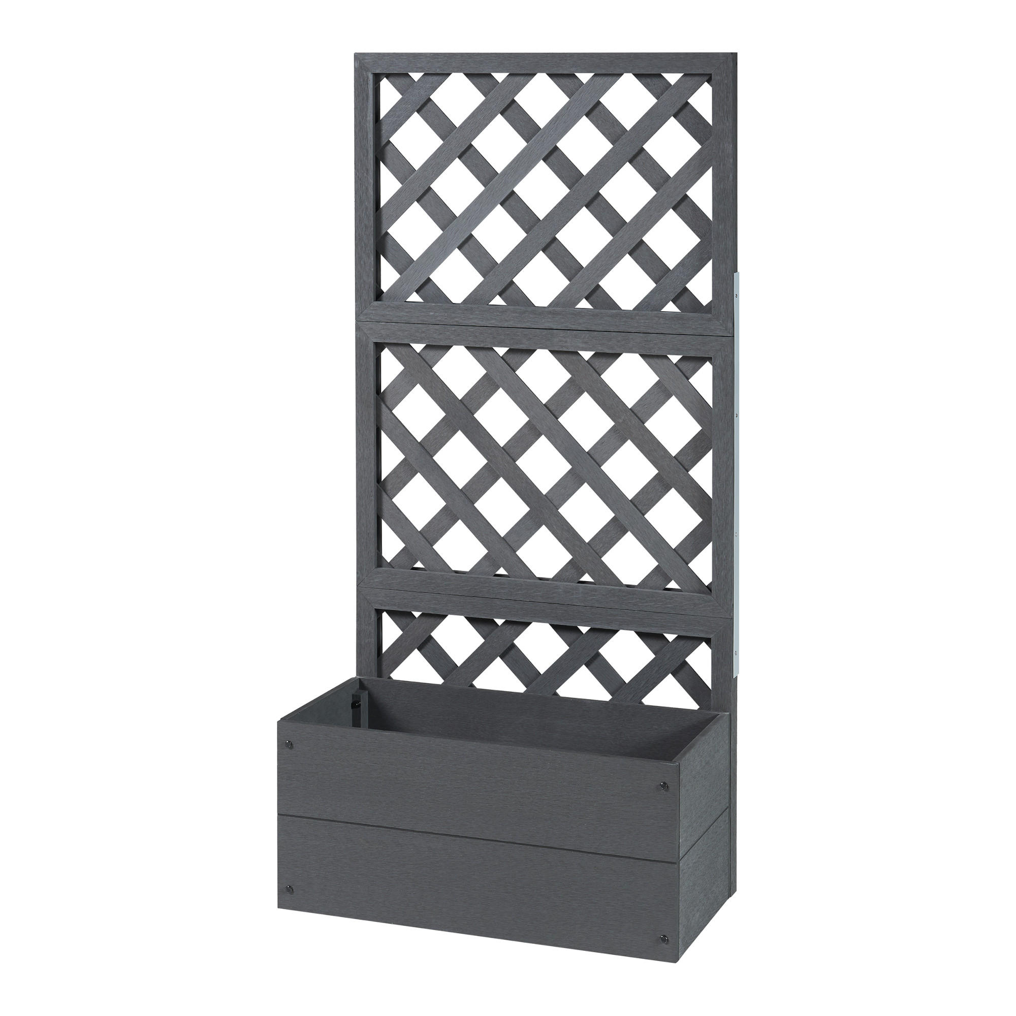 BLUMENKASTEN Amstelveen - Grau, Kunststoff (65/135/30cm) - [en.casa]